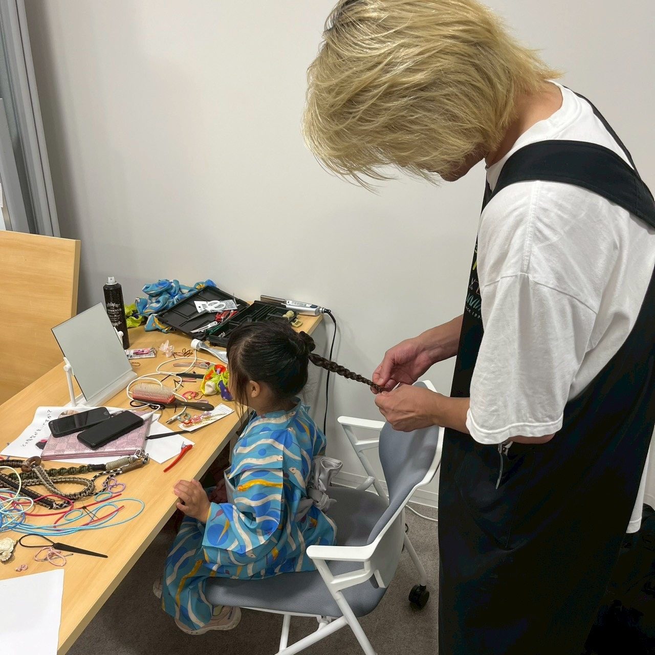 浴衣姿の子どもへのヘアアレンジ